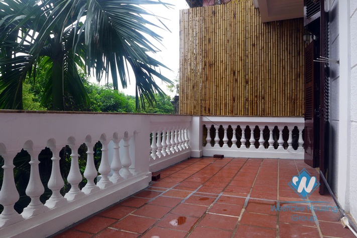 Large house with lake view outdoor balcony for rent in Tay Ho